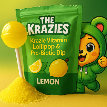 Picture of Kids Immunity Kit - Lemon Vitamin Lollipops + Probiotics | The Krazies