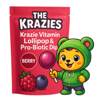 Picture of Kids Immunity Kit - Berry Vitamin Lollipops + Probiotics | The Krazies - 30 Day Auto Ship Subscription
